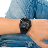 Guess Legend Black Dial Black Silicone Strap Watch For Men - GW0500G2