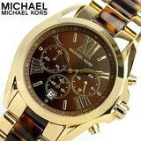 Buy Shop Michael Kors Bradshaw Chronograph Brown Dial Two Tone Steel Strap Watch For Women - MK5696 USA Online