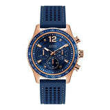 Buy Shop Guess Fleet Blue Dial Blue Rubber Strap Watch for Men - W0971G3 USA Online