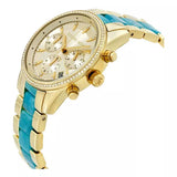 Buy Shop Michael Kors Ritz Gold Dial Two Tone Steel Strap Watch for Women - MK6328 USA Online