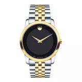 Buy Shop Movado Museum Classic Black Dial Two Tone Steel Strap Watch For Men - 606899 USA Online