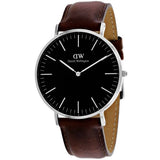 Buy Shop Daniel Wellington Classic St Mawes Black Dial Brown Leather Strap Watch For Men - DW00100130 USA Online