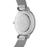 Buy Shop Daniel Wellington Petite Sterling Black Dial Silver Mesh Bracelet Watch For Women - DW00100304 USA Online