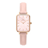 Buy Shop Daniel Wellington Quadro Pressed Mother of Pearl Pink Dial Pink Leather Strap Watch For Women - DW00100508 USA Online
