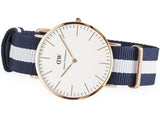 Buy Shop Daniel Wellington Classic Glasgow White Dial Two Tone NATO Strap Watch for Men - DW00100004 USA Online