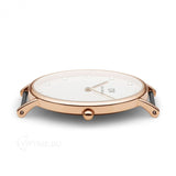 Buy Shop Daniel Wellington Classic Sheffield White Dial Black Leather Strap Watch For Women - DW00100076 USA Online