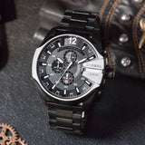 Buy Shop Diesel Mega Chief Chronograph Black Dial Black Steel Strap Watch For Men - DZ4283 USA Online
