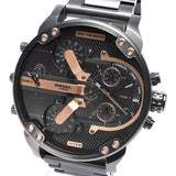Buy Shop Diesel Big Daddy Chronograph Black Dial Black Steel Strap Watch For Men - DZ7312 USA Online