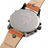 Diesel Mr Daddy 2.0 Black Dial Brown Leather Strap Watch For Men - DZ7332