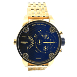 Buy Shop Diesel Mr Daddy Blue Dial Gold Steel Strap Watch For Men - DZ7347 USA Online