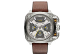 Buy Shop Diesel BAMF Chronograph Beige Dial Brown Leather Strap Watch For Men - DZ7343 USA Online
