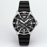 Buy Shop Emporio Armani Meccanico Automatic Black Dial Black Silicone Strap Watch For Men - AR60062 USA Online