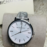 Buy Shop Michael Kors Addyson Quartz White Dial Gray Leather Strap Watch for Women - MK2951 USA Online