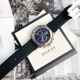 Buy Shop Bulova Marine Star Chronograph Black Dial Black Rubber Strap Watch for Men - 98B127 USA Online