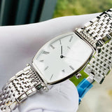 Longines La Grande Classique de Longines Tonneau White Dial Silver Steel Strap Watch for Women - L4.205.4.11.6