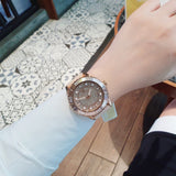 Buy Shop Michael Kors Runway Three Hand Crystal Pave Dial Pink Rubber Strap Watch For Women - MK6854 USA Online