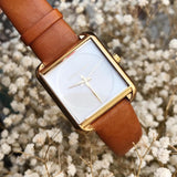 Buy Shop Michael Kors Lake White Dial Brown Leather Strap Watch For Women - MK2584 USA Online