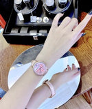Buy Shop Swarovski Passage Chrono Pink Dial Pink Leather Strap Watch for Women - 5580352 USA Online