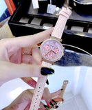 Buy Shop Swarovski Passage Chrono Pink Dial Pink Leather Strap Watch for Women - 5580352 USA Online