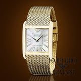 Buy Shop Emporio Armani Mother of Pearl Dial Gold Mesh Bracelet Watch For Men - AR2016 USA Online