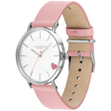 Buy Shop Coach Perry Silver Dial Pink Leather Strap Watch for Women - 14503516 USA Online