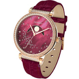 Buy Shop Swarovski Passage Moon Phase Red Dial Red Leather Strap Watch for Women - 5613323 USA Online