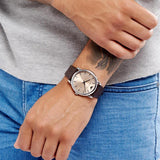 Buy Shop Emporio Armani Luigi Analog Bronze Dial Brown Leather Strap Watch For Men - AR11096 USA Online