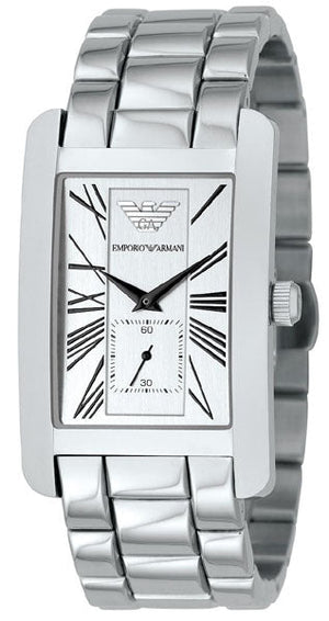 Buy Shop Emporio Armani Classic White Dial Silver Steel Strap Watch For Men - AR0145 USA Online