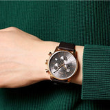 Buy Shop Calvin Klein City Chronograph Grey Dial Brown Leather Strap Watch for Men - K2G276G3 USA Online