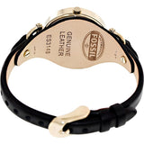 Buy Shop Fossil Georgia Black Dial Black Leather Strap Watch for Women - ES3148 USA Online