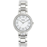 Buy Shop Fossil Virginia Silver Dial Silver Steel Strap Watch for Women - ES3282 USA Online