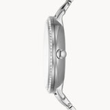 Buy Shop Fossil Jacqueline Multifunction Moonphase White Dial Silver Steel Strap Watch for Women - ES5164 USA Online