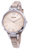 Buy Shop Fossil Georgia Bone Grey Dial Beige Leather Strap Watch for Women - ES2830 USA Online