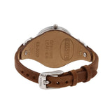 Buy Shop Fossil Georgia White Dial Brown Leather Strap Watch for Women - ES3060 USA Online