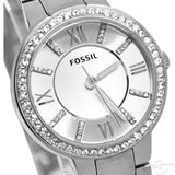 Buy Shop Fossil Virginia Silver Dial Silver Steel Strap Watch for Women - ES3282 USA Online