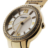 Buy Shop Fossil Virginia White Dial Gold Steel Strap Watch for Women - ES3283 USA Online