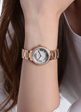 Buy Shop Fossil Virginia White Dial Rose Gold Steel Strap Watch for Women - ES3284 USA Online