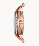 Buy Shop Fossil Virginia White Dial Rose Gold Steel Strap Watch for Women - ES3284 USA Online