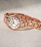 Buy Shop Fossil Virginia White Dial Rose Gold Steel Strap Watch for Women - ES3284 USA Online