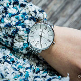 Buy Shop Fossil Jacqueline White Dial Silver Steel Strap Watch for Women - ES3433 USA Online