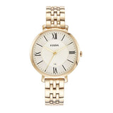 Buy Shop Fossil Jacqueline White Dial Gold Steel Strap Watch for Women - ES3434 USA Online