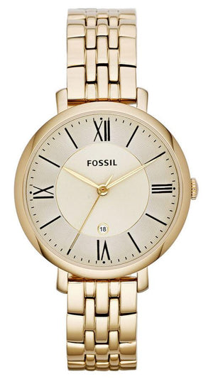 Buy Shop Fossil Jacqueline White Dial Gold Steel Strap Watch for Women - ES3434 USA Online