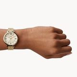 Buy Shop Fossil Jacqueline White Dial Two Tone Steel Strap Watch for Women - ES3634 USA Online
