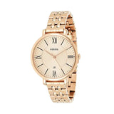 Buy Shop Fossil Jacqueline Rose Gold Dial Rose Gold Steel Strap Watch for Women - ES3435 USA Online