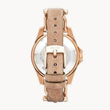 Buy Shop Fossil Riley White Dial Sand Leather Strap Watch for Women - ES3466 USA Online