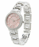 Buy Shop Fossil Virginia Pink Dial Silver Steel Strap Watch for Women - ES3504 USA Online