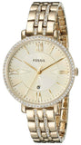 Buy Shop Fossil Jacqueline Gold Dial Gold Steel Strap Watch for Women - ES3547 USA Online