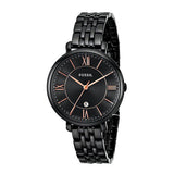 Buy Shop Fossil Jacqueline Black Dial Black Mesh Bracelet Watch for Women - ES3614 USA Online