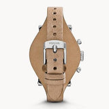 Buy Shop Fossil Boyfriend Chronograph White Dial Brown Leather Strap Watch for Women - ES3625 USA Online