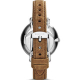 Buy Shop Fossil Jacqueline White Dial Brown Leather Strap Watch for Women - ES3708 USA Online